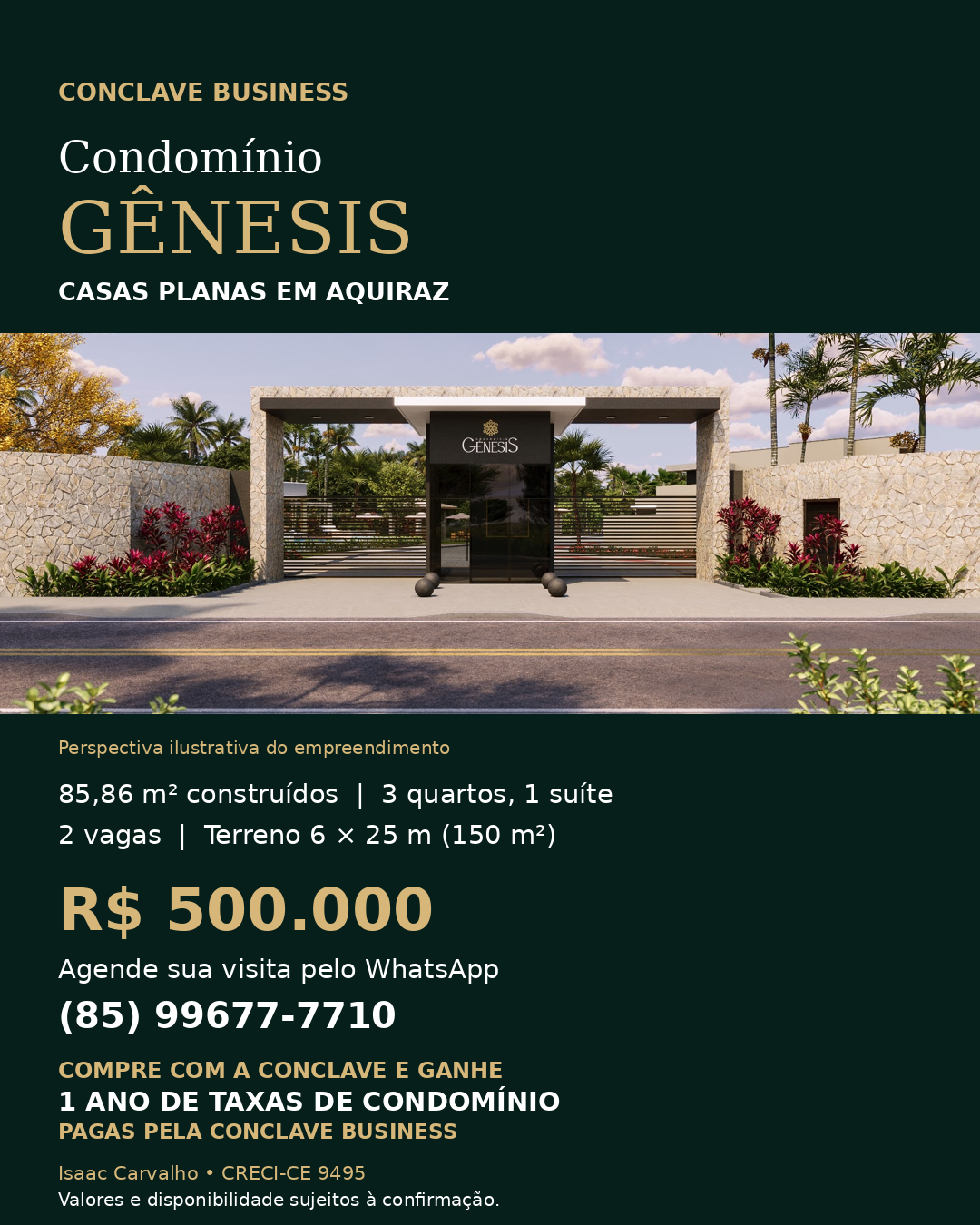 Prévia da arte do Condomínio Gênesis